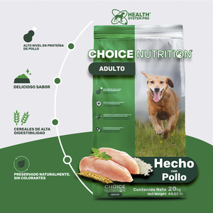Choice Nutrition Alimento Avanzado Seco para Perro Adulto Razas Medianas/Grandes Receta Pollo, 20 kg