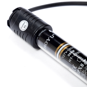 Boyu Calentador con Termostato para Peces, 3 cm Ancho x 19 cm Largo