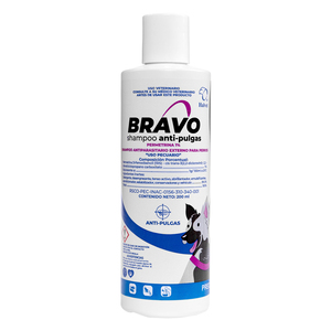 Bravo Shampoo Antipulgas para Perro o Caballos, 200 ml