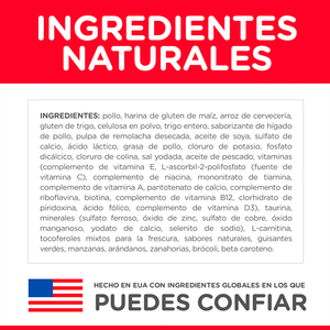 Hill's Science Diet Alimento Seco Light para Gato Adulto Control Bolas de Pelo Receta Pollo, 3.2 kg