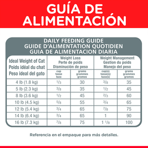 Hill's Science Diet Alimento Seco Light para Gato Adulto Control Bolas de Pelo Receta Pollo, 3.2 kg