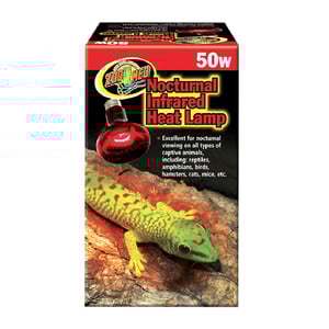 Zoo Med Luz Nocturna Infrarroja para Terrario, 50 Watts Zoo Med Luz Nocturna Infrarroja para Terrario, 50 Watts