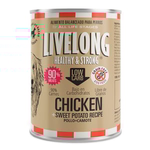 Livelong Healthy & Strong Alimento Natural Húmedo para Perro Todas las Edades Receta Pollo/Camote, 354 g Livelong Healthy & Strong Alimento Natural Húmedo para Perro Todas las Edades Receta Pollo/Camote, 354 g