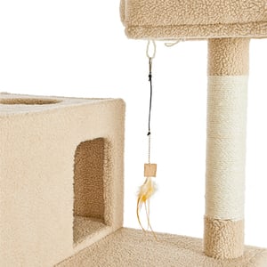You & Me Mueble para Gato Tipo Árbol de 7 Niveles con Juguete y Rascador de Cartón