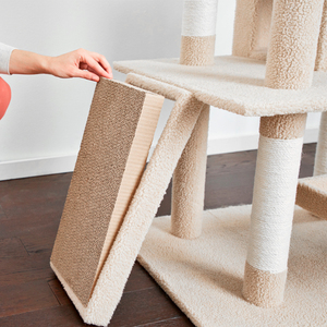 You & Me Mueble para Gato Tipo Árbol de 7 Niveles con Juguete y Rascador de Cartón
