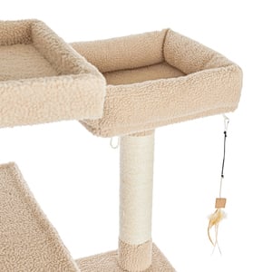 You & Me Mueble para Gato Tipo Árbol de 7 Niveles con Juguete y Rascador de Cartón