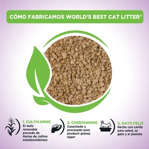 World's Best Lavender Scent Arena Natural Aglutinante Fragancia de Lavanda para Hogares Multigato, 12.7 kg