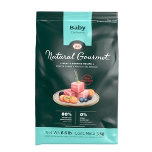 Natural Gourmet Alimento Natural sin Granos para Cachorro Todas las Razas Receta Carne y Frutos del Bosque, 15 kg Natural Gourmet Alimento Natural sin Granos para Cachorro Todas las Razas Receta Carne y Frutos del Bosque, 15 kg