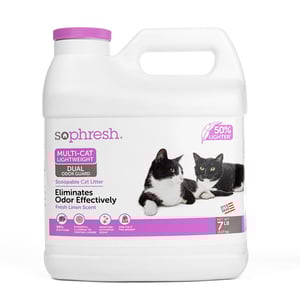 Sophresh Lightweight Dual Arena de Arcilla Aglutinante con Esencia para Hogares Multi-Gato, 3 kg Sophresh Lightweight Dual Arena de Arcilla Aglutinante con Esencia para Hogares Multi-Gato, 3 kg