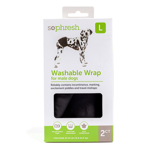 Sophresh Washable Wrap Pañal Reutilizable para Perro Macho, Grande