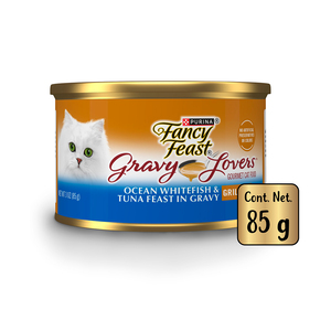 Fancy Feast Casserole Alimento Húmedo para Gato Receta de Pescado Blanco y Atún, 85 g