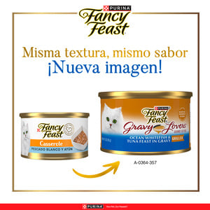 Fancy Feast Casserole Alimento Húmedo para Gato Receta de Pescado Blanco y Atún, 85 g Fancy Feast Casserole Alimento Húmedo para Gato Receta de Pescado Blanco y Atún, 85 g