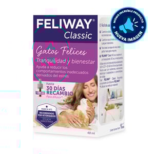 Feliway Classic Repuesto para Difusor de Feromonas Calmantes para Gato, 48 ml Feliway Classic Repuesto para Difusor de Feromonas Calmantes para Gato, 48 ml
