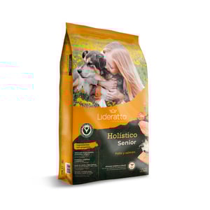 Lideratto Alimento Natural para Perro Senior Raza Mediana / Grande Receta Pollo y Salmón, 15 kg