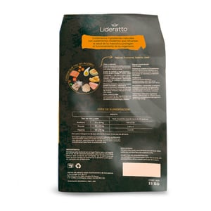 Lideratto Alimento Natural para Perro Senior Raza Mediana / Grande Receta Pollo y Salmón, 15 kg