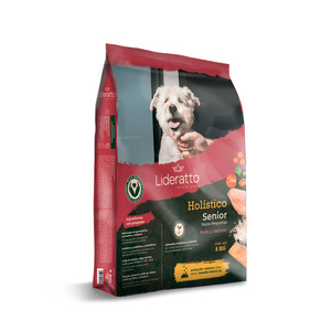 Lideratto Alimento Natural para Perro Senior Raza Pequeña Receta Pollo y Salmón, 8 kg