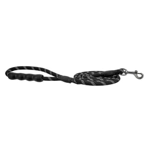 Good2Go Correa Reflejante de Cuerda Trenzada Color Negro con Herraje Metálico para Perro, 1.8 m