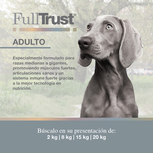 FullTrust Alimento para Perro Adulto Raza Mediana/Grande Receta Pollo y Res, 20 kg