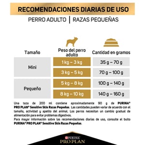 Pro Plan Sensitive Skin Optiderma Alimento para Perro Adulto Raza Pequeña Receta Salmón, 7.5 kg