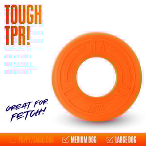 Nerf Dog Frisbee Atomic Flyer Color Naranja para Perro, Grande