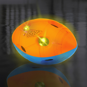 Nerf Light Up Juguete Diseño Balón de Fútbol para Perro, Chico/Mediano