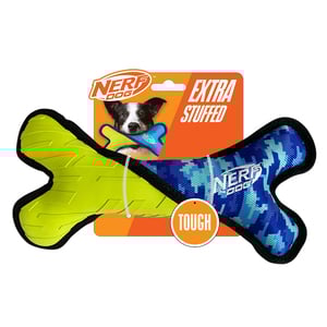 Nerf Extra Stuffed Juguete con Doble Textura Diseño Hueso para Perro, Chico/Mediano Nerf Extra Stuffed Juguete con Doble Textura Diseño Hueso para Perro, Chico/Mediano