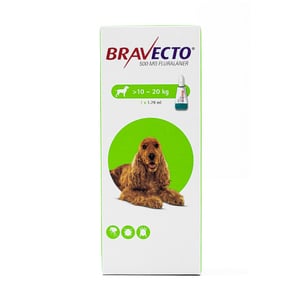Bravecto Spot-On Pipeta Antiparasitaria para Perro Mediano, 10 a 20 kg Bravecto Spot-On Pipeta Antiparasitaria para Perro Mediano, 10 a 20 kg