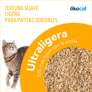 Ökocat Arena Natural Aglutinante Ultraligera para Gato, 4.7 kg