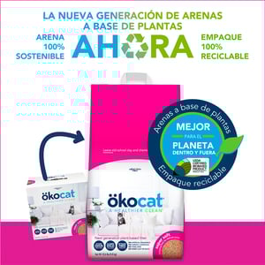 Ökocat Arena Natural Aglutinante Textura Super Suave para Gatito y Senior, 5.5 kg