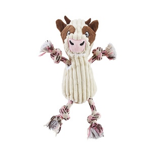 Charming Pets Granja Peluche Vaca con Brazos y Piernas de Cuerda para Perro Charming Pets Granja Peluche Vaca con Brazos y Piernas de Cuerda para Perro