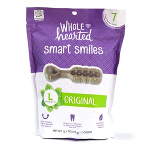 WholeHearted Smart Smiles Premios Dentales Receta Original Tamaño Grande para Perro, 7 Piezas WholeHearted Smart Smiles Premios Dentales Receta Original Tamaño Grande para Perro, 7 Piezas