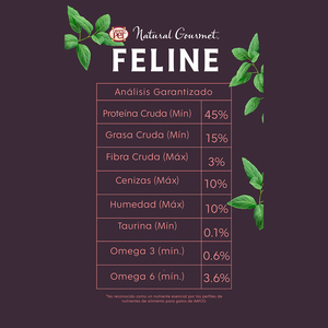 Natural Gourmet Feline Alimento Natural Libre de Granos para Gato Todas las Edades Receta Tilapia, 3 kg