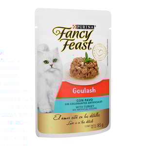 Fancy Feast Goulash Alimento Húmedo para Gato Adulto Receta Pavo, 85 g