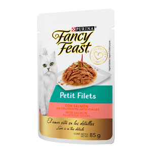 Fancy Feast Petit Filets Alimento Húmedo para Gato Adulto Receta Salmón, 85 g