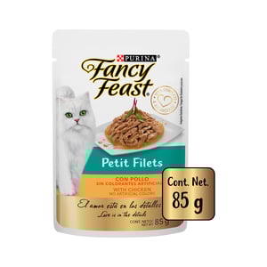Fancy Feast Petit Filets Alimento Húmedo para Gato Adulto Receta Pollo, 85 g Fancy Feast Petit Filets Alimento Húmedo para Gato Adulto Receta Pollo, 85 g