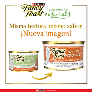 Fancy Feast Gourmet Naturals Alimento Húmedo Tipo Mousse para Gato Adulto Receta Salmón, 85 g Fancy Feast Gourmet Naturals Alimento Húmedo Tipo Mousse para Gato Adulto Receta Salmón, 85 g