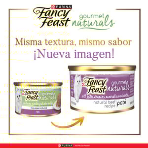 Fancy Feast Gourmet Naturals Alimento Húmedo Tipo Mousse para Gato Adulto Receta Carne, 85 g Fancy Feast Gourmet Naturals Alimento Húmedo Tipo Mousse para Gato Adulto Receta Carne, 85 g