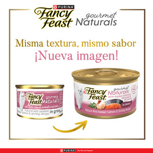 Fancy Feast Gourmet Naturals Alimento Húmedo Tipo Petit Filets para Gato Adulto Receta Salmón Salvaje y Camarón, 85 g Fancy Feast Gourmet Naturals Alimento Húmedo Tipo Petit Filets para Gato Adulto Receta Salmón Salvaje y Camarón, 85 g