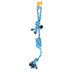 Leaps & Bounds Cuerda Trenzada Color Azul con Asa y Nudo para Perro, XX-Grande Leaps & Bounds Cuerda Trenzada Color Azul con Asa y Nudo para Perro, XX-Grande