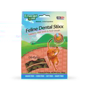 Emerald Pet Dental Stixx Premios Dentales Naturales Receta Salmón y Calabaza para Gato, 102 g Emerald Pet Dental Stixx Premios Dentales Naturales Receta Salmón y Calabaza para Gato, 102 g