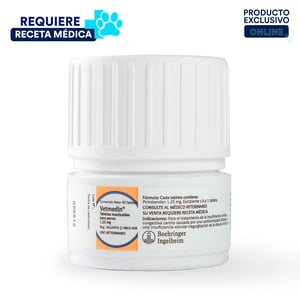 Boehringer Vetmedin Inotrópico y Vasodilatador en Tabletas para Perros, 1.25 mg Boehringer Vetmedin Inotrópico y Vasodilatador en Tabletas para Perros, 1.25 mg