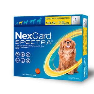 NexGard Spectra Antiplagas Masticable Desparasitante Externo e Interno para Perro, Chico NexGard Spectra Antiplagas Masticable Desparasitante Externo e Interno para Perro, Chico