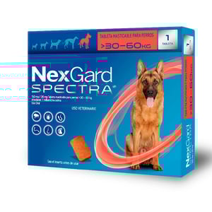 NexGard Spectra Antiplagas Desparasitante Masticable Externo e Interno para Perro, X-Grande NexGard Spectra Antiplagas Desparasitante Masticable Externo e Interno para Perro, X-Grande