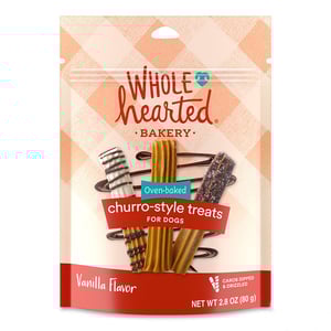 WholeHearted Bakery Premios Horneados para Perro Receta Churros Vainilla, 96 g WholeHearted Bakery Premios Horneados para Perro Receta Churros Vainilla, 96 g