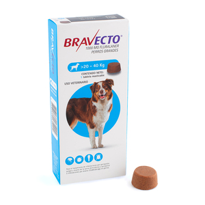 Bravecto Chew Tableta Masticable Antiparasitaria Externa para Perro, 20 a 40 kg