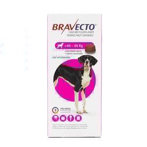 Bravecto Chew Tableta Masticable Antiparasitaria Externa para Perro, 40 a 56 kg Bravecto Chew Tableta Masticable Antiparasitaria Externa para Perro, 40 a 56 kg