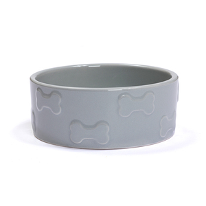 ParkLife Manor Tazón de Cerámica Diseño Huesos Color Gris para Perro, 2 Tazas ParkLife Manor Tazón de Cerámica Diseño Huesos Color Gris para Perro, 2 Tazas