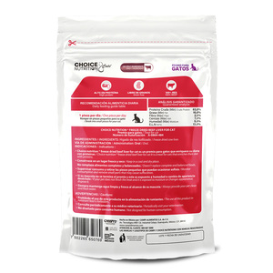 Choice Nutrition Freeze Dried Premio Liofilizado de Hígado Res para Gato, 100 g