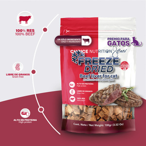 Choice Nutrition Freeze Dried Premio Liofilizado de Hígado Res para Gato, 100 g