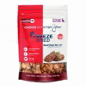 Choice Nutrition Freeze Dried Premio Liofilizado de Hígado Res para Gato, 100 g Choice Nutrition Freeze Dried Premio Liofilizado de Hígado Res para Gato, 100 g